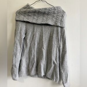 Marisa Christina Off-the-Shoulder Gray Sweater size L